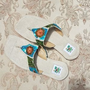 Sequined Flip-flops/Sandals  Womens Large